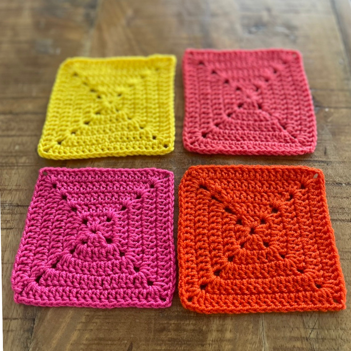 Square Crochet Coasters Set of 4