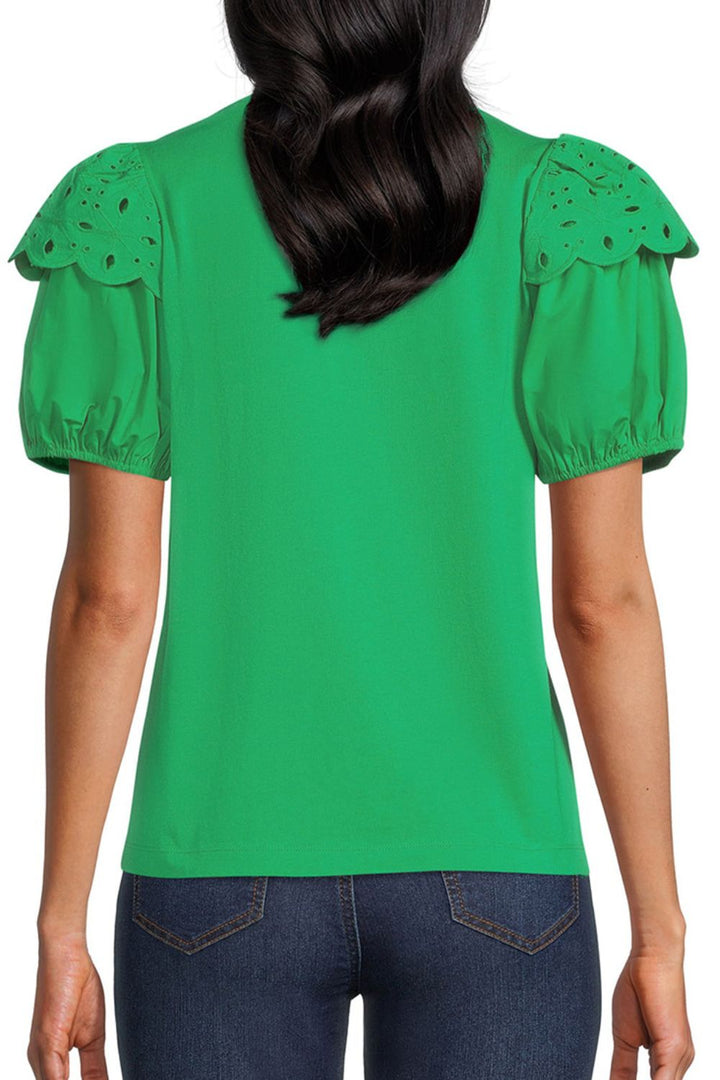 Tate Eyelet Sleeve Top