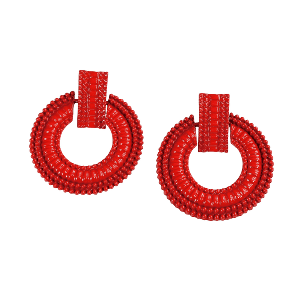 ClaudiaG Petra -Red Earrings