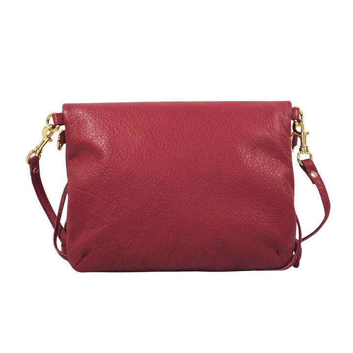 Flamingo Leather Fringe Handbag- Scarlet Red | ClaudiaG Collection